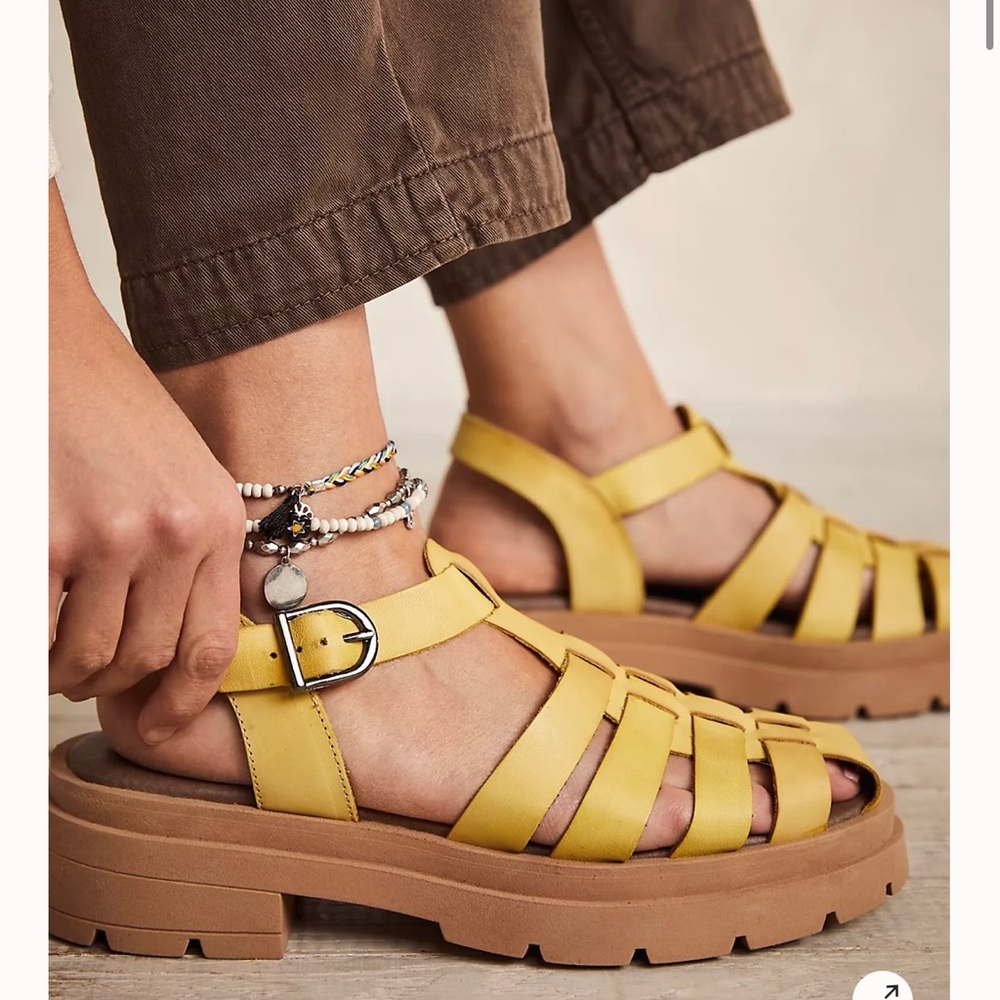 Free People Delaney Fisherman Platform Sandals